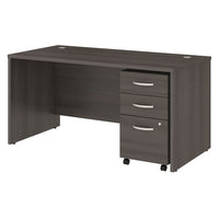 Bush Business Furniture – Bureau Studio C, 60 lar. x 30 prof. (po), classeur mobile, gris tempête STC014SG-Stratifié thermofusionné sur du bois composite
