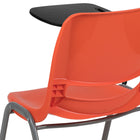 Flash Furniture - Chaise coquille ergonomique orange avec accoudoir-tablette rabattable pour droitiers, paquet de 5-Accoudoir-tablette en plastique pour droitier avec rainure pour crayon
