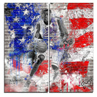 Designart – Art de rue sur toile, basketball américain (PT3635-40-40)-Impression