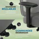 Serta - Fauteuil ergonomique en maille à haut dossier Sit Ture Ridgefield - 28 3/4 po l x 29 po P x 48 1/4 po à 52 po H - Gris-Mécanisme de siège synchro actionné par câble
avec tension, inclinaison et verrouillage réglables