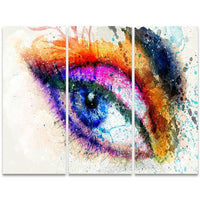 Designart – Imprimé sensuel sur toile, Eyes are the window, 3 panneaux (PT2905-36-28)-Impression