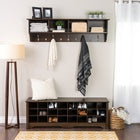 Prepac – Banc à compartiments pour le rangement de chaussures ESS-6020, 60 po, espresso-Ce banc de style transitionnel est parfait pour l'entrée, le vestibule, la salle de rangement ou la chambre à coucher