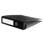 Bindertek - Cartable à 3 anneaux de 3 po de première qualité - noir-Mécanisme des anneaux fixé à la couverture arrière pour plus de durabilité