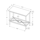 Monarch Specialties - 2075 Table D'Appoint - 22 po H/Taupe Fonce/Metal Noir-Assemblage requis: des instructions illustrées et tout le matériel sont fournis pour plus de commodité (des outils supplémentaires peuvent être nécessaires)