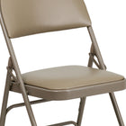 Flash Furniture – Chaise pliante en métal HERCULES grande capacité à poignée, 3 barreaux, vinyle beige (HAMC705AV3BGE)-Cadre avec triple entretoises incurvées