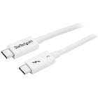 StarTech.com - Câble Thunderbolt 3, 40 Go/s, 1,2 pi, blanc (TBLT3MM1MW)-Compatible avec Thunderbolt, USB et appareils DisplayPort