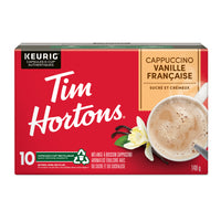 Cappuccino à la vanille française Tim Hortons - 6 x 10 capsules K-Cup à usage unique-Caféiné