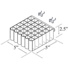 Azar Displays – Plateau à 36 compartiments à fente carrée pour cosmétiques pour panneau perforé, 0,63 po, 2/paquet (225526)-Transparent