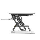 Posidesk – Bureau debout de direction, moyen POSI203SWH avec support clavier élargi 29 po, blanc, avec support pour portatif-Charge maximale : 33 lb