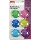 Staples® – Aimants de couleur, couleurs variées à la mode, paq./6 -Couleurs assorties à la mode