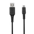 Powerology - Câble de recharge et de synchronisation USB C tressé de 10 pieds, de type C vers USB A - Noir-10 pieds de longueur