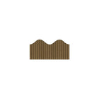 Pacon Corporation Bordette 37026 50' X 2,25" Bordure décorative unie festonnée, brun-Bordure ondulée 3D pré-festonnée