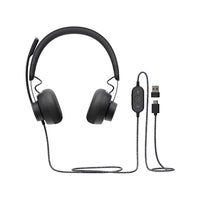Casque filaire supra-auriculaire Zone Wired de Logitech (Microsoft Teams)-Micro-casque supra-auriculaire sans fil