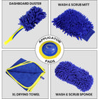 Michelin - Ensemble de seau de lave-auto Ultimate 11 pièces-Tissus en microfibre ultra-absorbants et non pelucheux