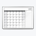Luxor - Calendrier mensuel à effacement à sec, 48 po x 36 po (WB4836CAL)-La surface du tableau blanc en acier peint résiste aux fantômes et aux taches