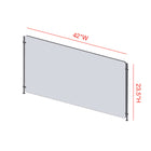 Mark Maker Rod Sneeze Guard - Acrylique transparent 1/4" - panneau de 42" Lx23,5"H- ensemble de tiges de 24"H - pas de passage-Fabriqué à partir d'acrylique transparent de 1/4".