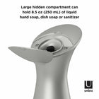 Umbra OTTO - Pompe à savon et solution hydroalcoolique avec fixation murale 250ml, Nickel-Pompe à savon