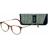 SAV Eyewear - Lunettes anti-lumière bleue trifocales Venice - + 1,25 - Marron brillant-3 forces dans une seule paire de lunettes de lecture