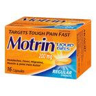 MOTRIN - Gélules de 200 mg, régulier, paq./16-Contient 200 mg d'ibuprofène