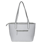 Nicci - Grand sac fourre-tout avec poche fendue - Gris-Entrée zippée sur le dessus