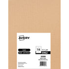 Avery  1 1/3" x 4" Étiquettes d'adresse avec Easy Peel pour imprimantes à laser - Blanc -Boîte de 3500-Permanent