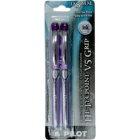 Pilot - Stylos à bille roulante Hi-Tecpoint à prise – 0,5 mm – mauve – paquet de 2 (BXGPN-V5-PE)-Stylo à bille roulante