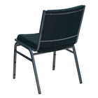 Flash Furniture – Chaise empilable robuste verte à motifs à revêtement Hercules rembourrée de 3 po-S'empile jusqu'à 12 chaises de hauteur