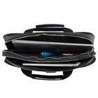 Vangoddy sac à bandoulière pour ordinateur portable 15,6 po, grise et noir-2 poches intérieures zippées de chaque côté pour les petits objets