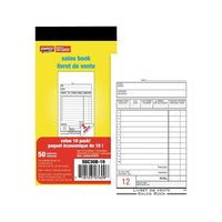 Staples - Livret de ventes bilingue, 50 duplicatas, sans carbone, 3 po x 7 po, paquet de 10-Le livret de ventes bilingue vous permet de garder un historique anglais ou français des ventes
