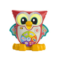 Fisher-Price - Linkimals Jouet Hibou éclairer et apprendre-Jouet d'apprentissage musical interactif avec un visage amical et expressif et des lumières multicolores
