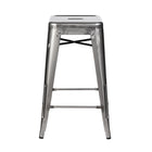 Plata Decor - Tolix 30"H Tabouret - Gris - paquet de 2-Capacité de poids : 200 lb