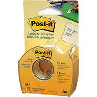 Post-it® - Ruban de correction et de couverture, 1 po, 6 lignes-Ruban amovible pour éliminer le texte et corriger  