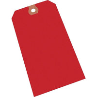Advantag Étiquettes Vierges - Taille 8 - 6-1/4 po X 3-1/8 po - Rouge - Paquet de 1000-Étiquettes de papier non couché, épaisseur 10 points, avec trous 1/4 po