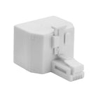 Adaptateur encastré duplex Basic Tech - Blanc-Construction de qualité