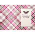 ROSEDALE GOLD - Carte de souhaits Enveloppes - 5-1/2 po L x 8 po H - Papillon rose et bleu - Paquet de 6-Cartes pliees 5-1/2 po x 8 po