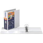 QuickFitMD – Cartable antimicrobien robuste à anneaux ronds de petite taille, 2 po, blanc-Reliure de présentation antimicrobienne à anneaux; utilitaire, elle se range facilement dans les tiroirs de bureau et dans les bibliothèques