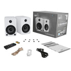 Kanto – Haut-parleurs étagères amplifiés YU4 avec Bluetooth et pré-ampli phono, blanc mat-Les haut-parleurs Kevlar de 4 po et les haut-parleurs d'aigus à dôme en soie de 1 po offrent des aigus cristallins et des médiums équilibrés à merveille