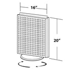Azar Displays – Présentoir de comptoir à panneaux perforés, 20 x 16 po, transparent translucide (700500-CLR)-Translucide