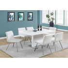 Monarch Specialties - 1090 Table A Manger - 35 po X 60 po /Blanc Lustre-Forme rectangulaire