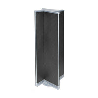 Azar Displays – Présentoir à panneaux perforés 4 côtés, base rotative de 16 po, 16 larg. x 60 haut. (po), noir uni (700420-BLK)-Comprend quatre panneaux et une bande porte-affiche en acrylique et repose sur une base rotative de 20 po