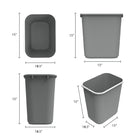 Staples - corbeille - 26.5 L  - gris-Gris