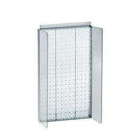 Azar Displays – Présentoir Powerwing à panneau perforé, 22 x 13,5 po, transparent (700355-CLR)-En panneau perforé