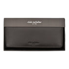 Club Rochelier -  Pochette pour femme avec chéquier et gousset - Noir-Poche arrière zippée