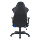 Chaise de jeu Nightshade de CorLiving - Noir et bleu-Repose sur 5 roulettes pour une liberté de mouvement