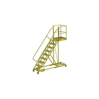 Tri-Arc – Échelle roulante à porte-à-faux de 90 po, renforcée, dentelée, 107 x 30 (po) (UCS500930242)-Matériau du cadre : Acier