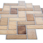 CTG Brands Herringbone Wall Tile, 10" x 10", Brown Stone, 6 Pack-Carreaux de qualité supérieure: les carreaux de dosseret mural à peler et coller sont faits de plastique PVC de haute qualité, durable et écologique, résistant à l'eau et à la moisissure qui ne jaunit jamais avec le temps