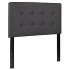 Flash Furniture - Tête de lit Lennox à une place touffetée et rembourrée en vinyle gris-Tête de lit à panneau
