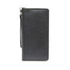 Designer Ashlin  Portefeuille de voyage zippé à blocage Rfid Monaco  Cuir végétalien  Noir-Portefeuille Zippered Airline E-ticket pour la sécurisation de vos documents et passeports.