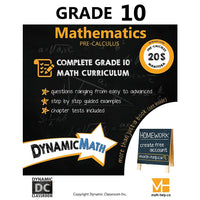 Dynamic Math - Cahier d'exercices, Manitoba, 10e année-Couvre le programme de mathématiques de 10e année du Manitoba