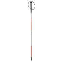 Drive Medical — Bâton d’aveugle pliable avec dragonne-Blanc et rouge réfléchissant, aluminium